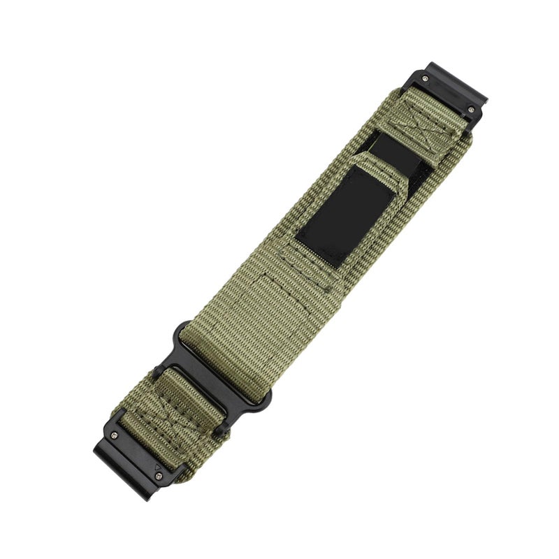 Quick Release 22mm Nylon Braided Watch Strap Adjustable Wristband Green - Image 4