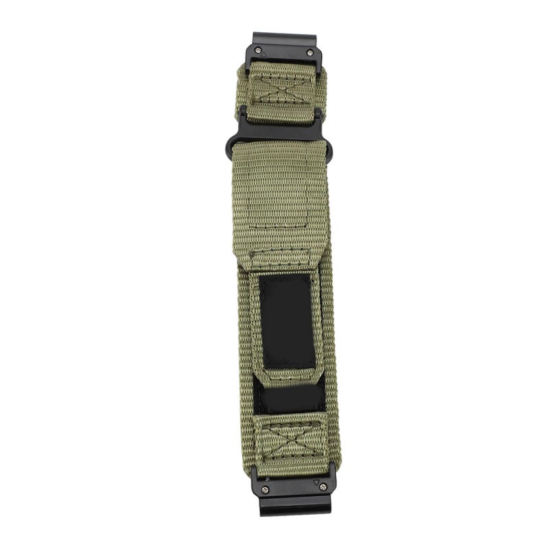 Quick Release 22mm Nylon Braided Watch Strap Adjustable Wristband Green - Image 3