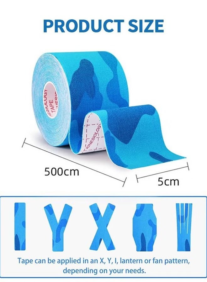 Unique 2 Pack Kinesiology Tape - Camouflage Sports Tape Athletic Recovery Pain Relieve Strong Adhesion Waterproof Sports Theraeputic Tape for Muscle Pain Relief and Joint Support - Image 2