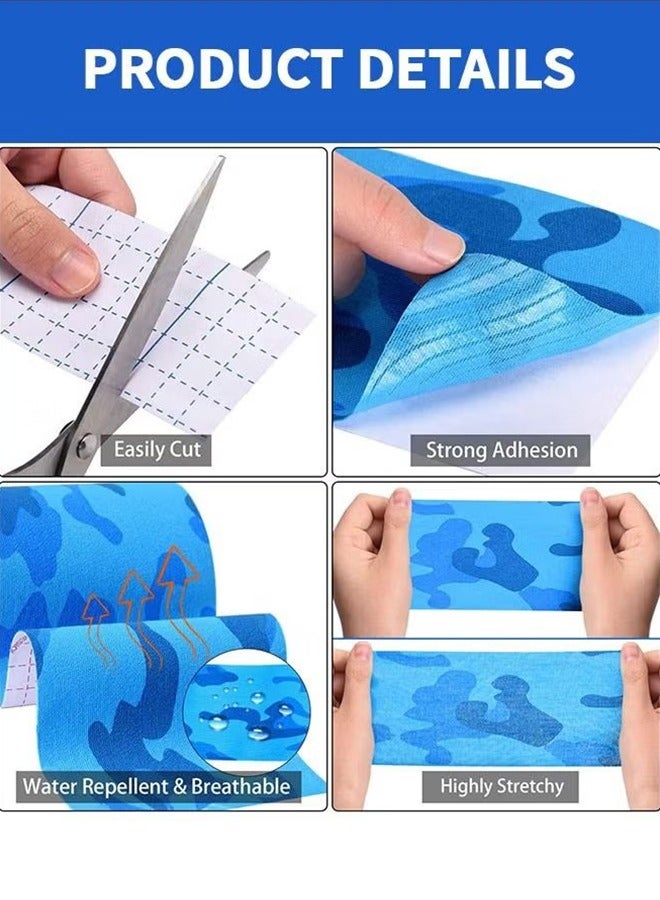 Unique 2 Pack Kinesiology Tape - Camouflage Sports Tape Athletic Recovery Pain Relieve Strong Adhesion Waterproof Sports Theraeputic Tape for Muscle Pain Relief and Joint Support - Image 5