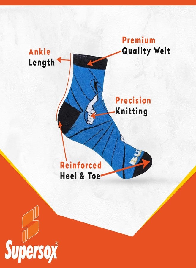 Supersox Ankle Disney Character Socks for Kids, Made with Breathable, Anti Odour & Moisture Absorbent Combed Cotton with a Extra Durable Welt, Ideal For All Day Wear (Pack Of 5) - Image 4