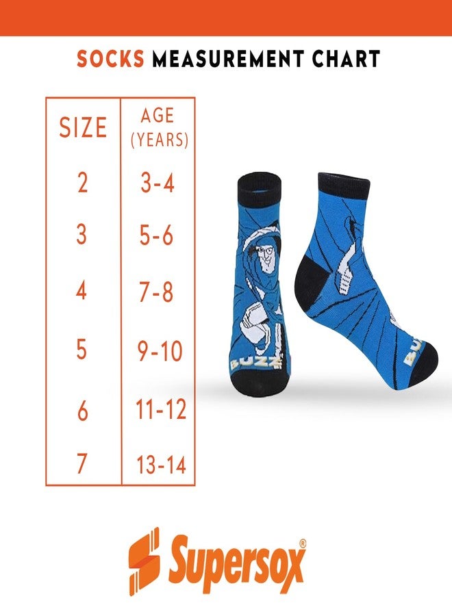 Supersox Ankle Disney Character Socks for Kids, Made with Breathable, Anti Odour & Moisture Absorbent Combed Cotton with a Extra Durable Welt, Ideal For All Day Wear (Pack Of 5) - Image 3