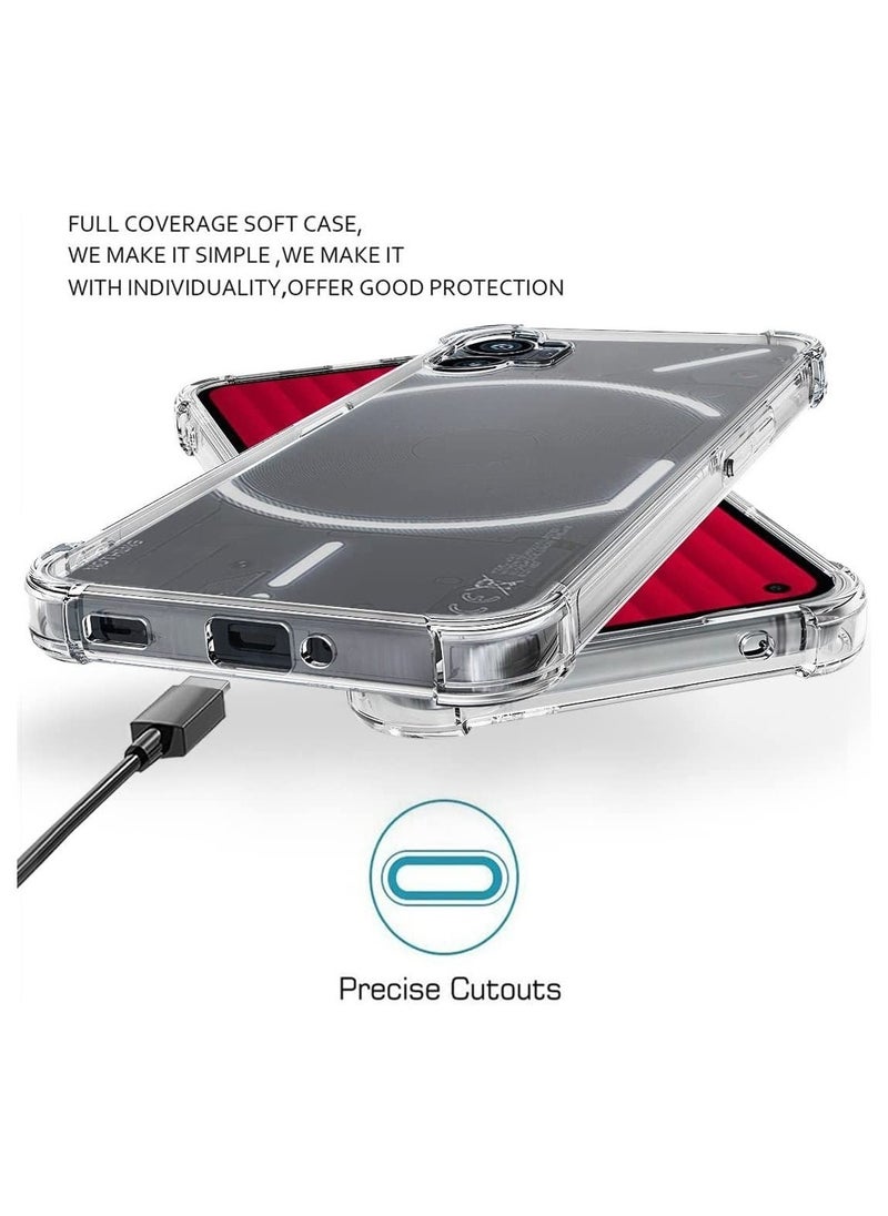 Raxoom Nothing Phone 1 Case Clear Transparent with 2pcs Screen Protector Reinforced Corners TPU Shock-Absorption Flexible Cell Phone Cover for Nothing Phone 1 - Image 4