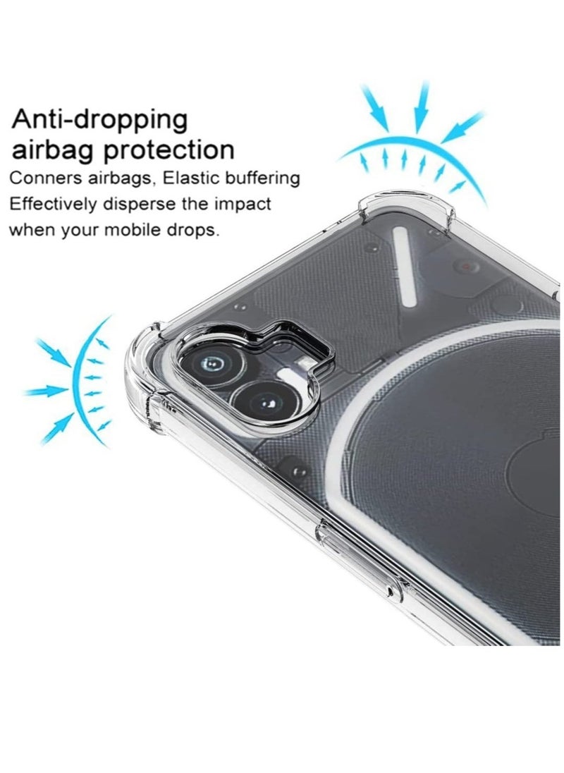 Raxoom Nothing Phone 1 Case Clear Transparent with 2pcs Screen Protector Reinforced Corners TPU Shock-Absorption Flexible Cell Phone Cover for Nothing Phone 1 - Image 5