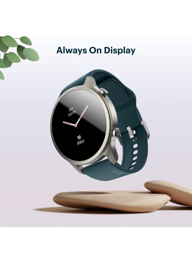 NoiseFit Halo 1.43" AMOLED Display, Bluetooth Calling Round Dial Smart Watch, Premium Metallic Build, Always on Display, Smart Gesture Control, 100 Sports Modes (Jet Black) - Image 3