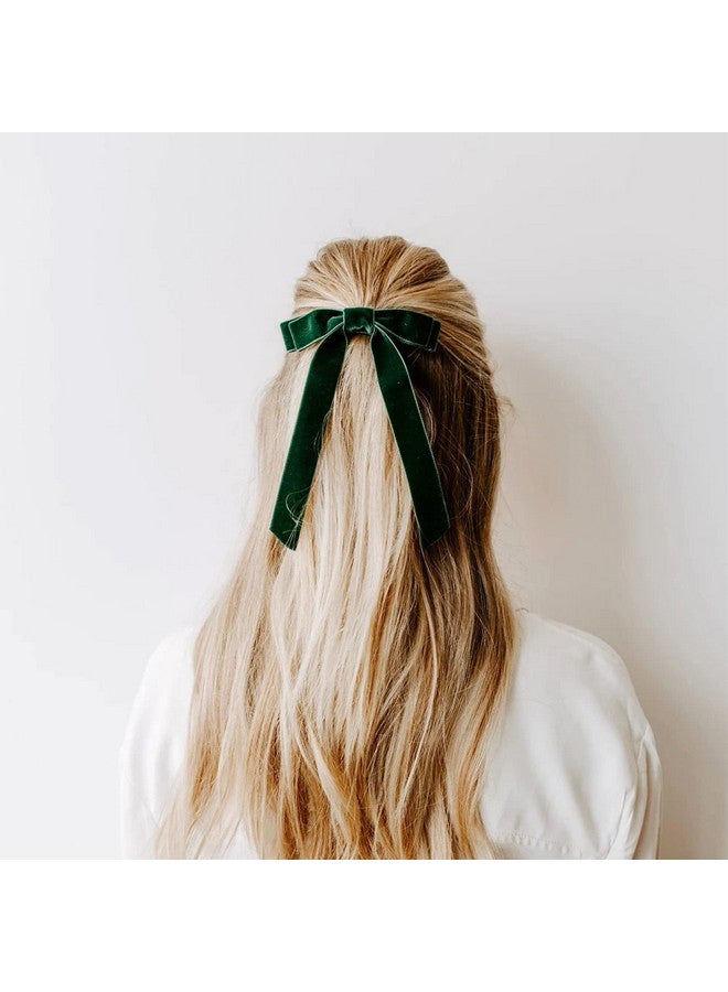 Aileam 10Pcs Velvet Bows Hair Clip Ribbon Accessories Ponytail Holder Hair Bow For Women Girls Toddlers Teens Kids - Image 5