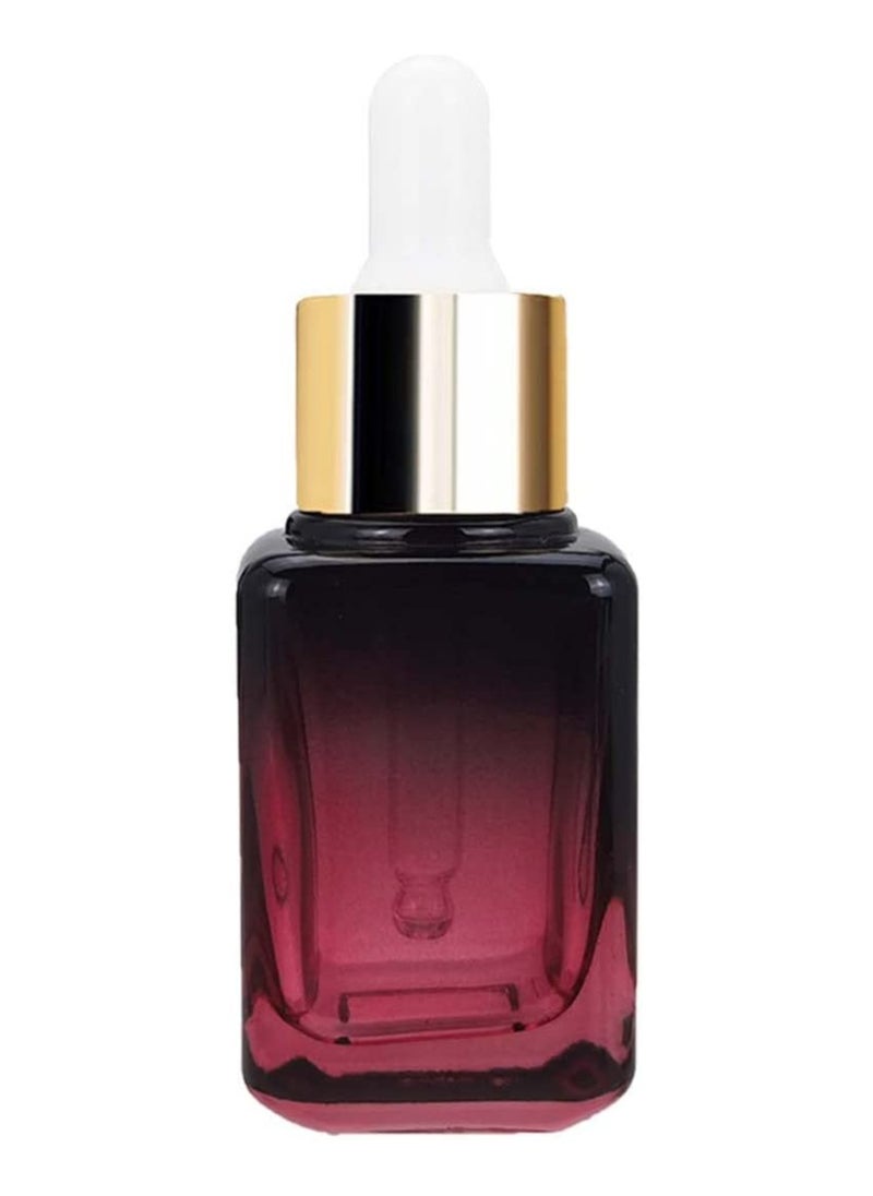 SYOSI - 6pcs Dropper Bottles for Essential Oils 30ml Amber Glass Bottles with Eye Droppers Tincture Bottles Leak Proof Travel Bottles Gradient Red Square for Essential Oils Perfume Liquids - Image 1