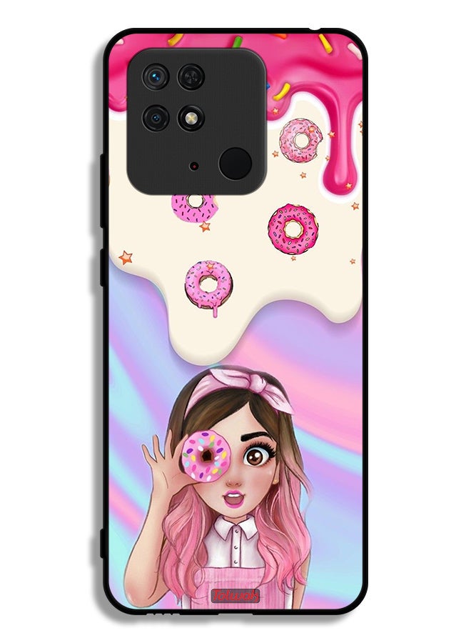Tolwak Xiaomi Redmi 10C Protective Case Cover Holding Donut - Image 2