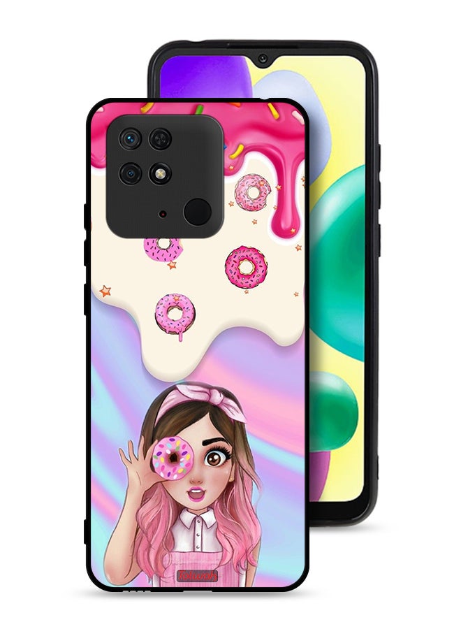 Tolwak Xiaomi Redmi 10C Protective Case Cover Holding Donut - Image 1