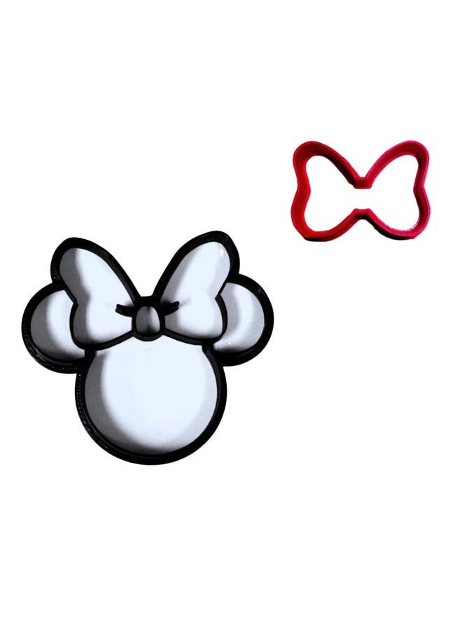 YNGLLC MINNIE MOUSE AND HER BOW CARTOON CHARACTER SET OF 2 SPECIAL OCCASION COOKIE CUTTERS 3D PRINTED MADE IN USA PR1539 - Image 1