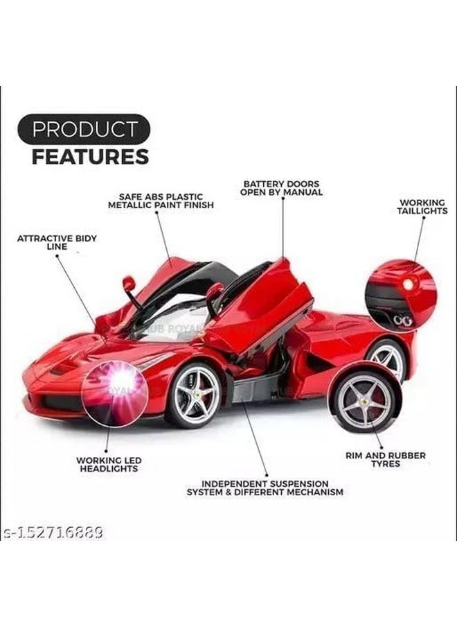 Sky Tech Sky Tech® Big Size Rechargeable Racing Car with Remote Control Sports Car with Openable Doors High Performance Rc Car with Led Lights for Kids Super Sports Car for Kids Speed Rc Car Toy (Multicolor)  - Image 4