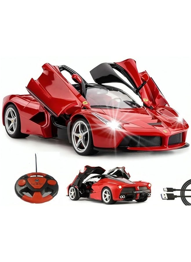 Sky Tech Sky Tech® Big Size Rechargeable Racing Car with Remote Control Sports Car with Openable Doors High Performance Rc Car with Led Lights for Kids Super Sports Car for Kids Speed Rc Car Toy (Multicolor)  - Image 1