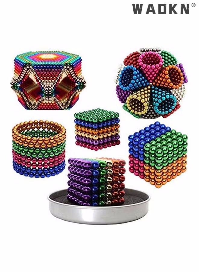 WAOKN 6 Colour 216-Piece Magnetic Educational Toys  Creative Magnetic Ball Puzzle Cube Set - Image 3
