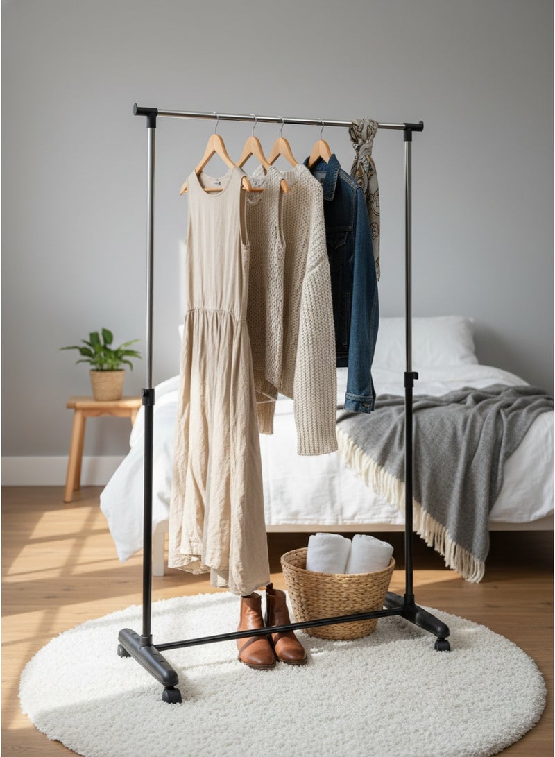 Living Black Metal Clothes Hanger Clothes Holder - Image 1