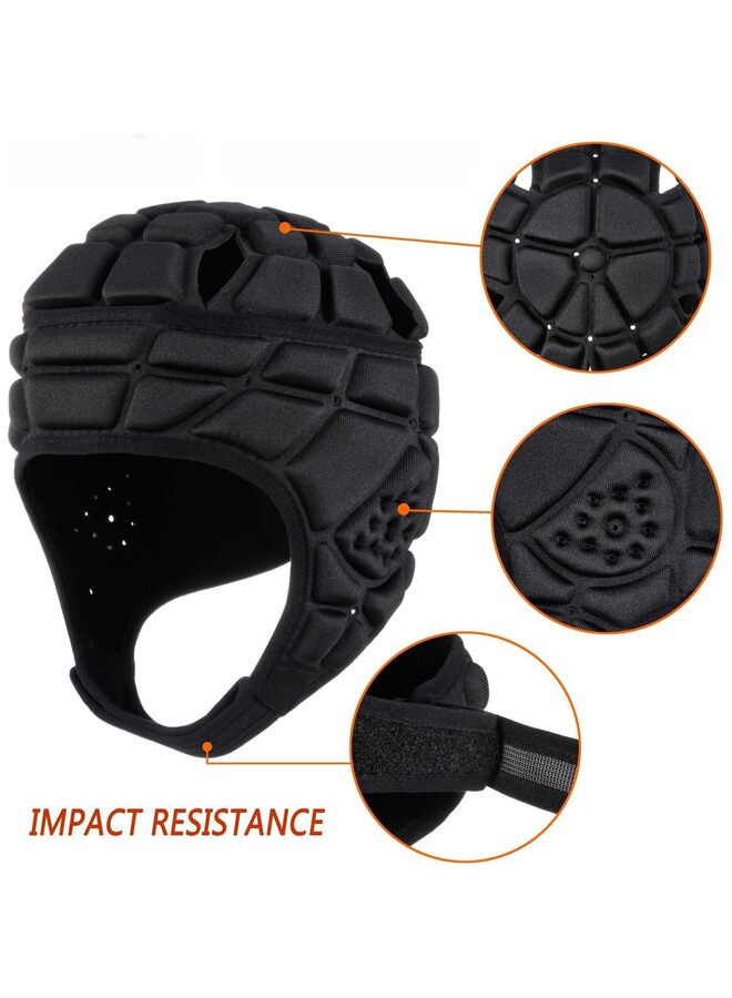 واقيات رأس الرجبي، خوذة كرة قدم ناعمة، خوذة الرجبي 7 ضد 7، غطاء رأس مبطن ناعم، خوذة الرجبي، واقي رأس، حماية رأس خاصة بالتوحد للبالغين والأولاد والبنات - Image 3