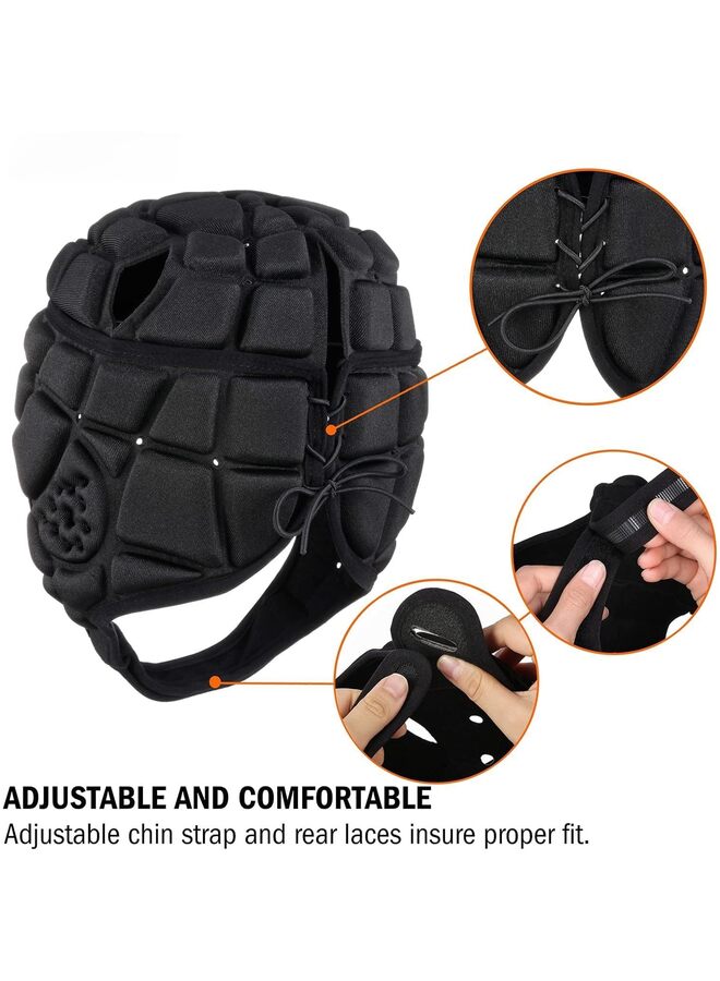 واقيات رأس الرجبي، خوذة كرة قدم ناعمة، خوذة الرجبي 7 ضد 7، غطاء رأس مبطن ناعم، خوذة الرجبي، واقي رأس، حماية رأس خاصة بالتوحد للبالغين والأولاد والبنات - Image 2