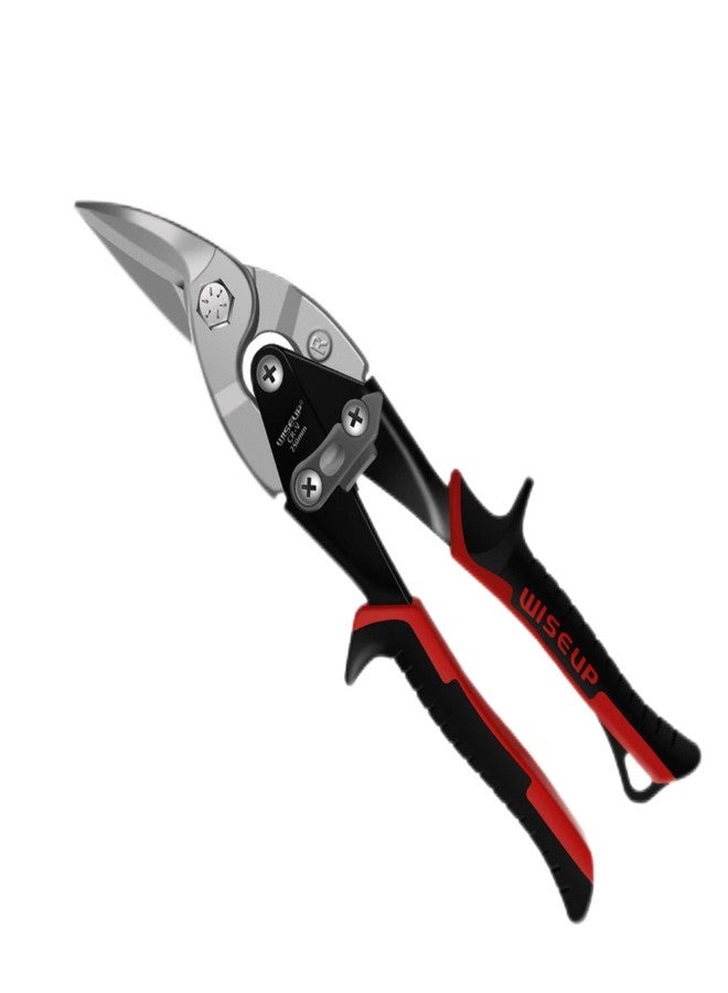 وايزأب مقصات قصدير WISEUP لقطع الصفائح المعدنية، مقصات طيران متينة بقطر 10 بوصات مع ذراع مزدوج، أدوات قص الصفائح المعدنية الصناعية CR-V - Image 2