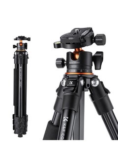 K&F Concept 62''/160cm Camera Tripod,Lightweight and Compact Super Portable Aluminum DSLR Tripod10KG Load Capacity Ball Head,Quick Release Plate for Travel and Work A234A1  - Image 1