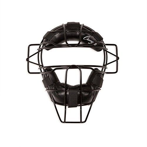 Champion Sports Pro Baseball Adult Mask - Umpires and Catchers - Extra Protection - Extended Guards - Adjustable Harness Baseball Mask - Adult Size,BLACK - Image 1