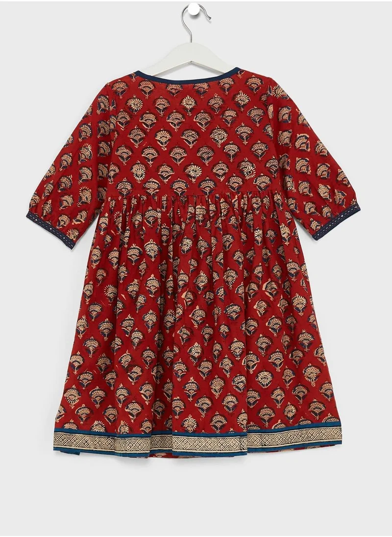 Fabindia Youth Printed Churidar Set