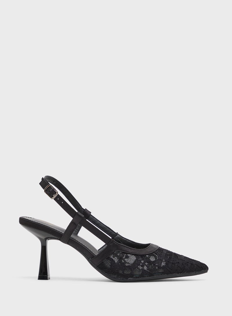 Ginger Lace Sling Back Pump - Image 1