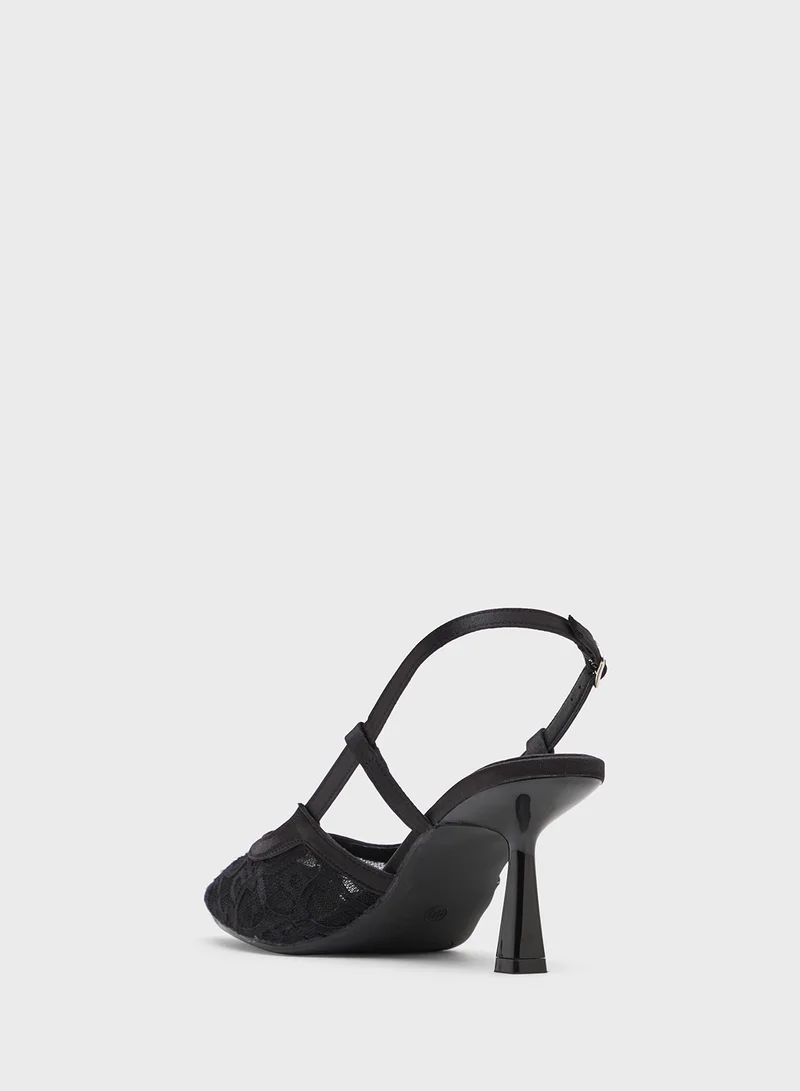 Ginger Lace Sling Back Pump