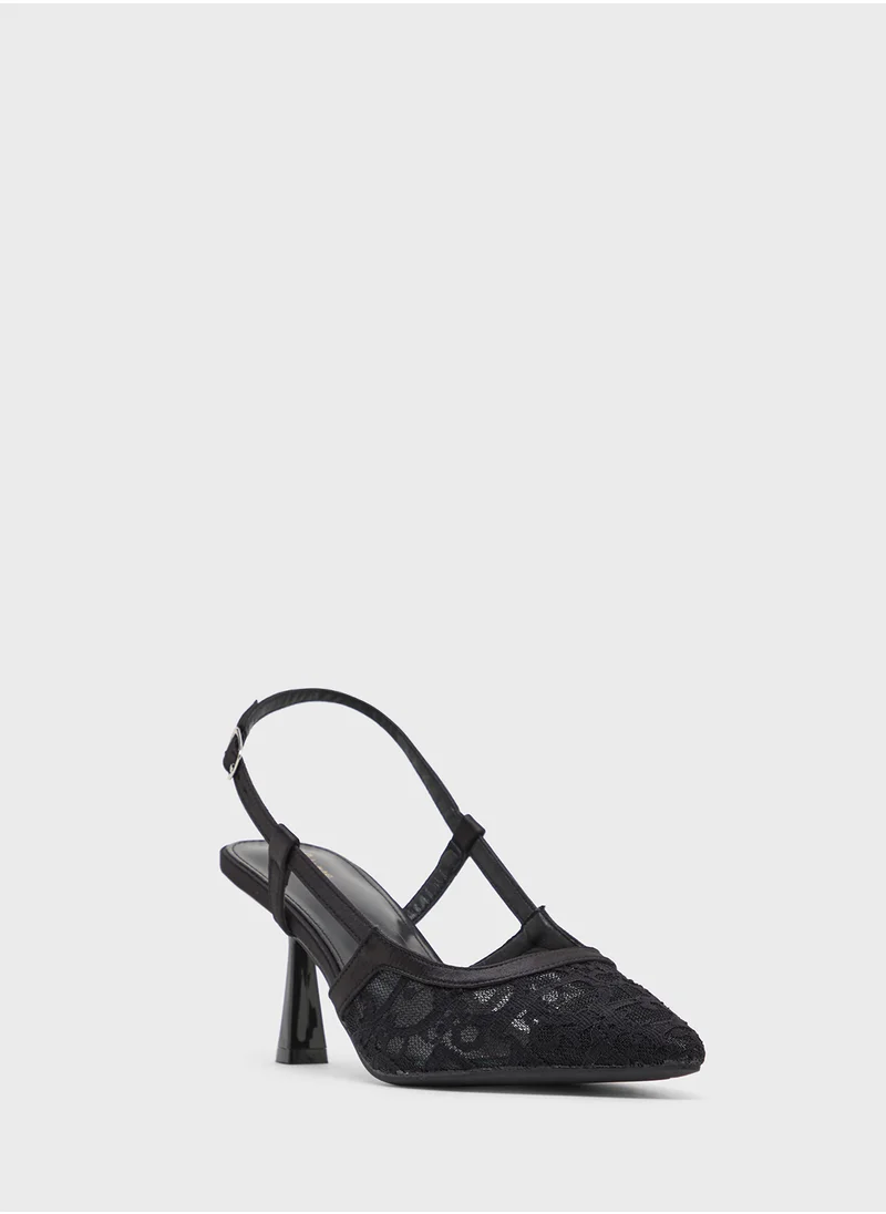 Ginger Lace Sling Back Pump