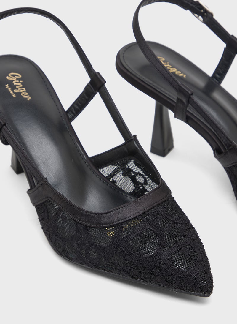 Ginger Lace Sling Back Pump - Image 4