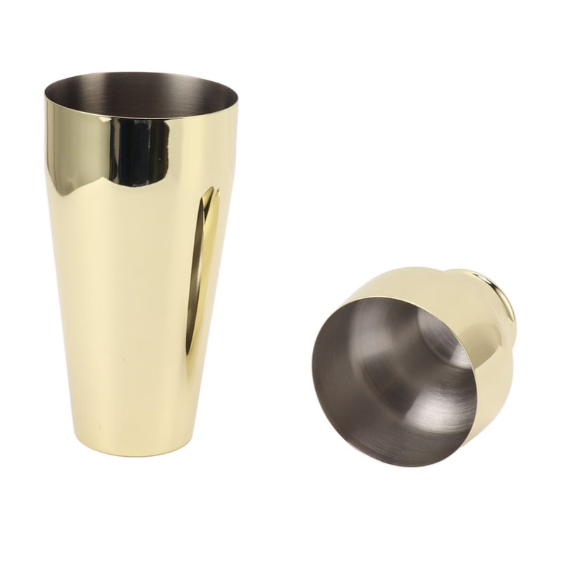Cocktail Shaker 304 Stainless Steel French Style Bartender Shaker for Mixed Drinks Luxury Gold - Image 2