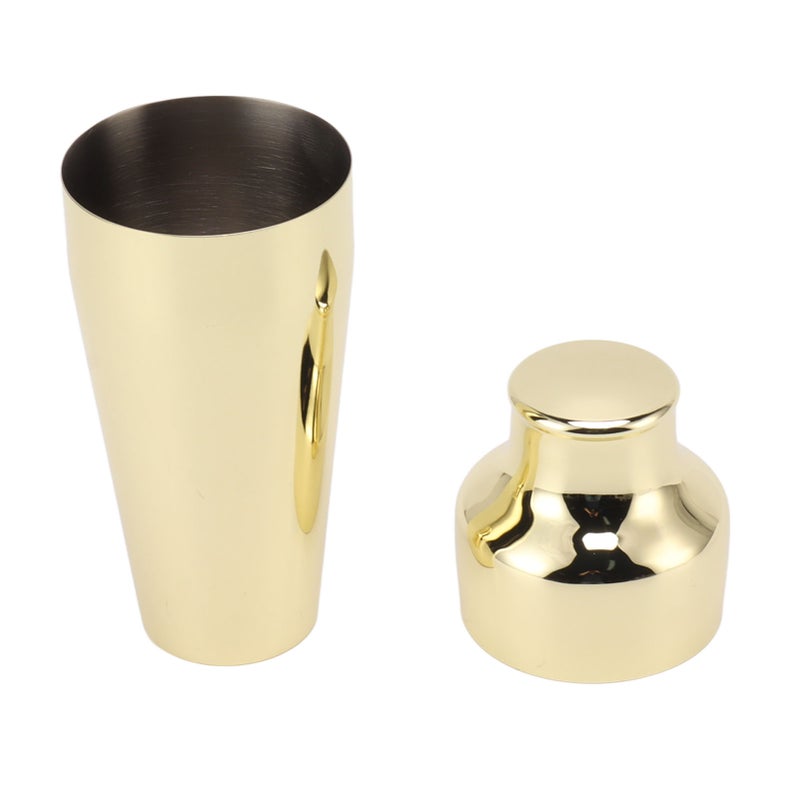 Cocktail Shaker 304 Stainless Steel French Style Bartender Shaker for Mixed Drinks Luxury Gold - Image 3