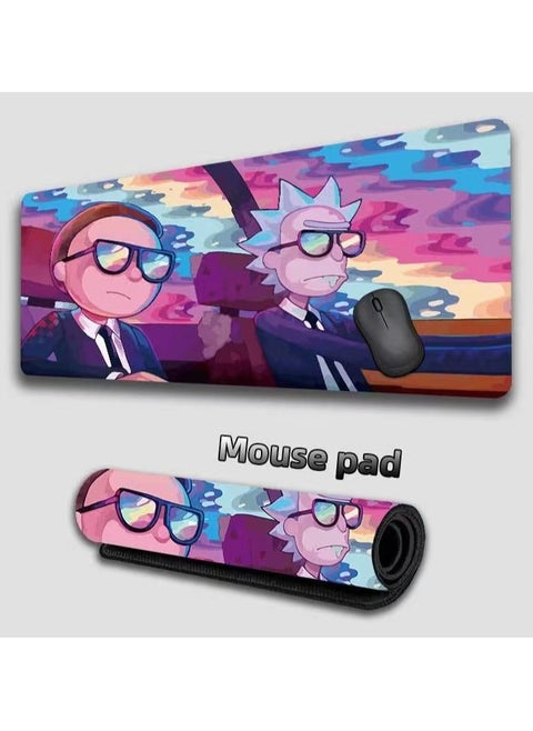 Rick and morty extra large thickened lock-edge mouse pad