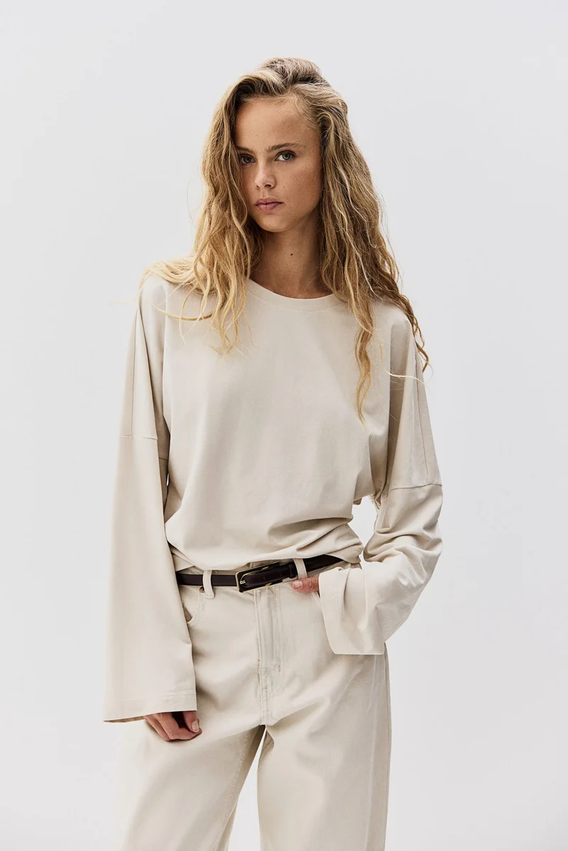 H&M Long-sleeved cotton top