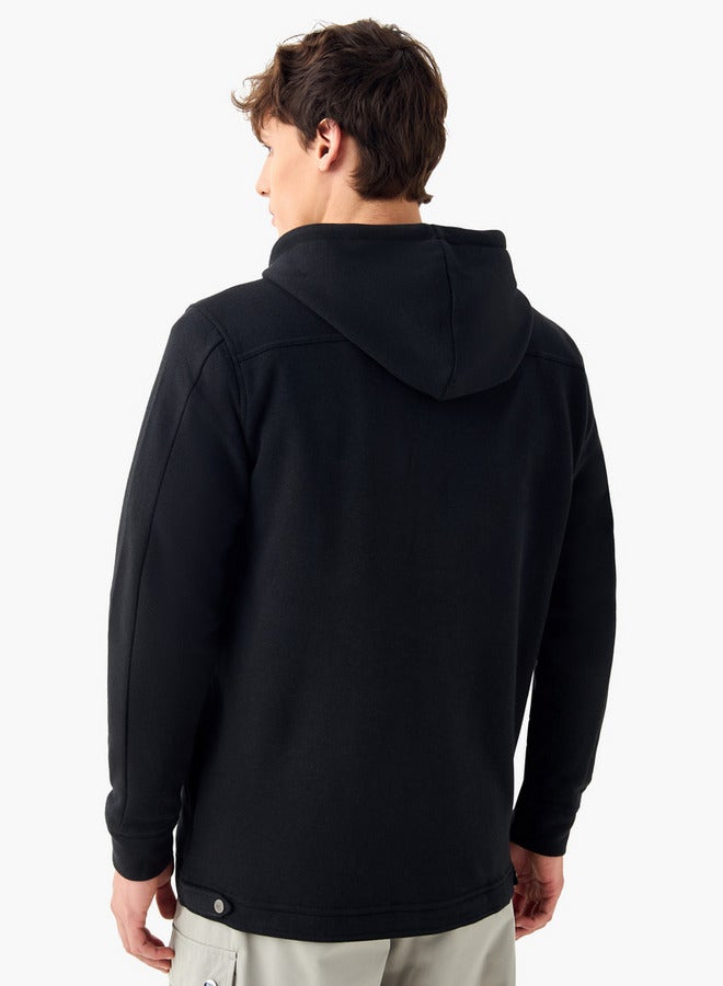 سبلاش فيڤ قميص بارز الملمس بجيوب على الصدر وقبعة - Image 3