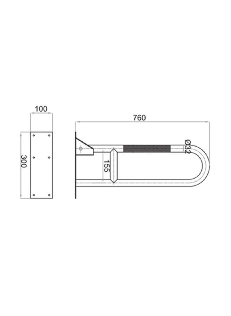 Sbase Grab Bar Stainless - Image 3