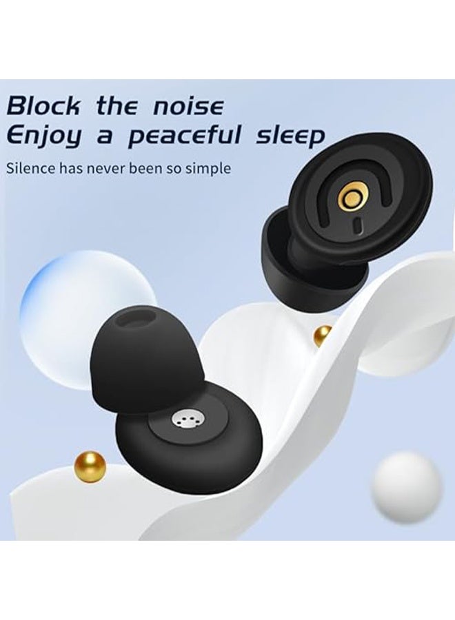 KANGLI Silicone Ear Plugs for Sleeping-Reusable Ear Plugs for Noise Reduction, Comes with Storage Box, Hearing Protection Noise Cancelling Ear Plugs, Ear Plugs for Kids, 2 Ear Tips (Black) - Image 3
