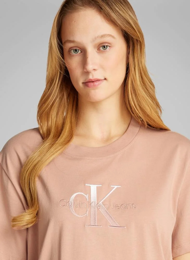 Calvin Klein Jeans Logo Detail Knitted T-Shirt