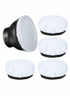 SYOSI 4 Pack Diffuser Light Cover Soft White Lamp Sock 7 inch/18cm Standard Cloth Lampshade for Sparkler Reflectors Strobe Flash LED Video Lights  - Image 1