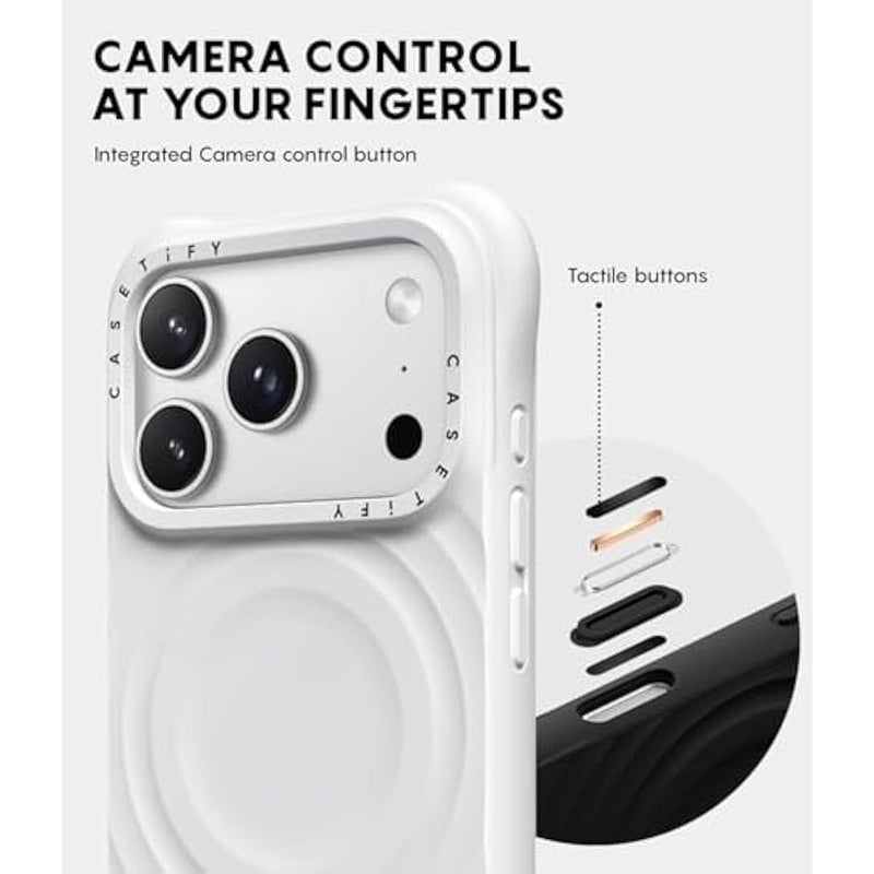 Casetify Ripple iPhone 17 Pro Max Case 【Soft Touch/Lightweight/Compatible with Magsafe】 - White - Image 5