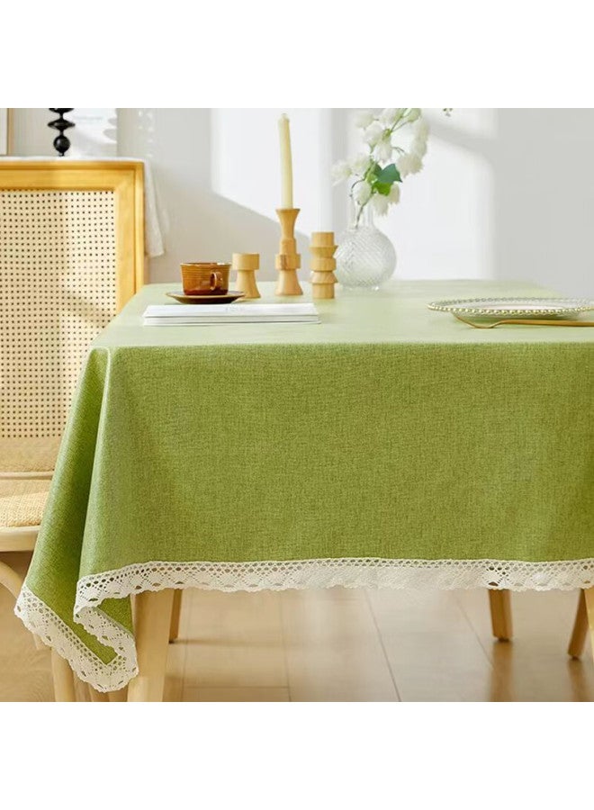 Moon Time Mengting Nordic Cotton Linen Waterproof Tpu Tablecloth, Oil-proof, Heat-resistant, Washable, Simple Coffee Table Mat, Rectangular Dining Table Cover - Image 2