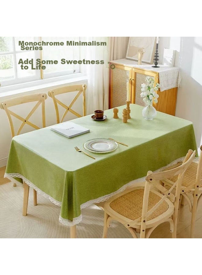 Moon Time Mengting Nordic Cotton Linen Waterproof Tpu Tablecloth, Oil-proof, Heat-resistant, Washable, Simple Coffee Table Mat, Rectangular Dining Table Cover - Image 5