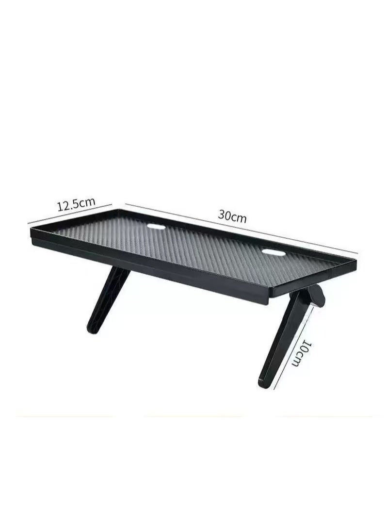 TV Top Shelf 1 Pieces, 12 Inch Adjustable Monitor Top Shelf Holds Up to 13.2lbs, TV Screen Top Storage Shelf Screen, Shelf TV Shelf for Cable Box Media Box Router DVD, (Black) - Image 1