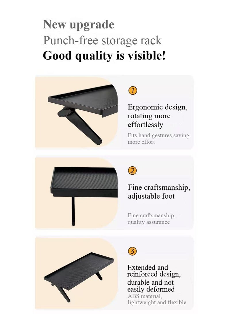 TV Top Shelf 1 Pieces, 12 Inch Adjustable Monitor Top Shelf Holds Up to 13.2lbs, TV Screen Top Storage Shelf Screen, Shelf TV Shelf for Cable Box Media Box Router DVD, (Black) - Image 5