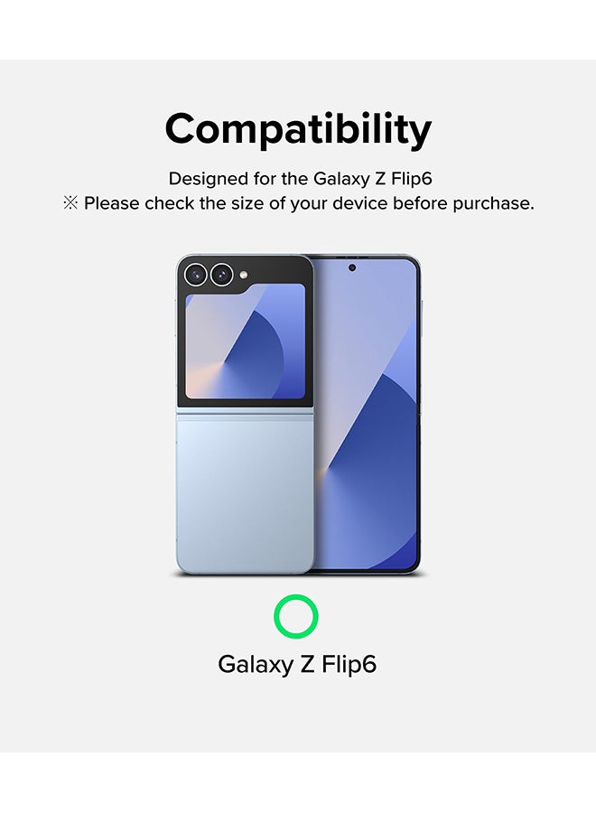 Ringke Cover Display Glass For Samsung Galaxy Z Flip 6 5G (2024) Tempered Glass Screen Protector 9H Hardness Full Coverage Bubble-free Film - 2 Pack Clear - Image 2