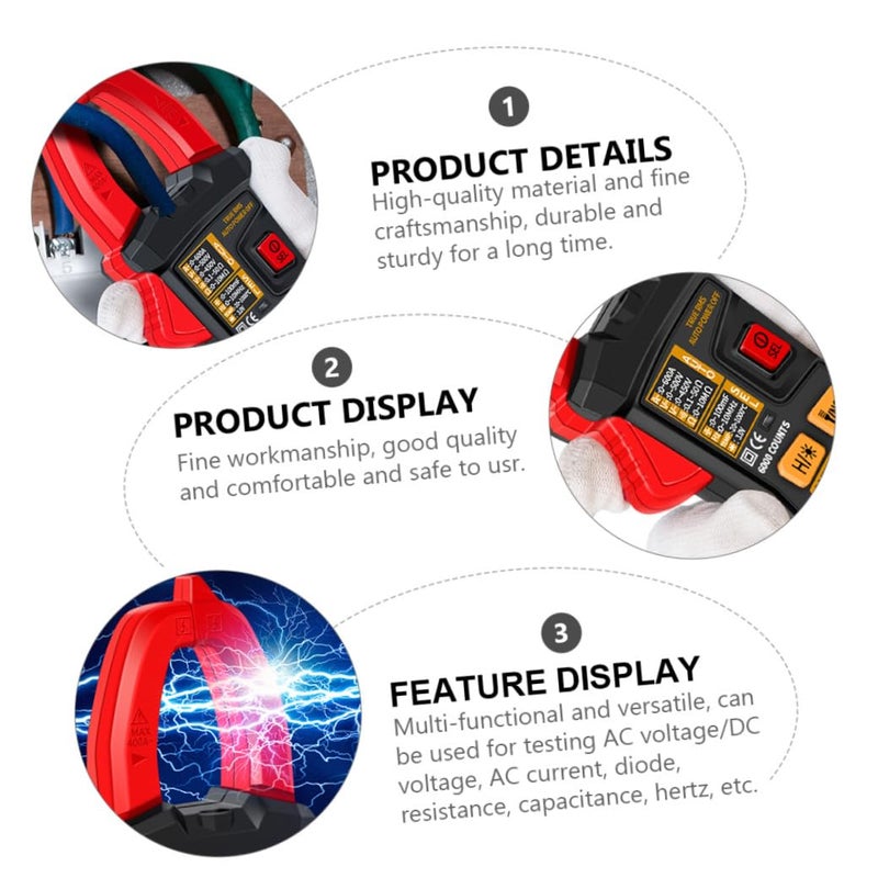 St193 Auto-ranging Clamp Meter Digital Multimeter Portable Electrical Tester for Ac/dc Voltage Current Resistance Home Use Without Battery - Image 3