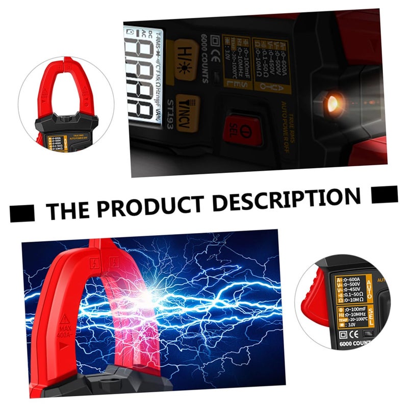 St193 Auto-ranging Clamp Meter Digital Multimeter Portable Electrical Tester for Ac/dc Voltage Current Resistance Home Use Without Battery - Image 5