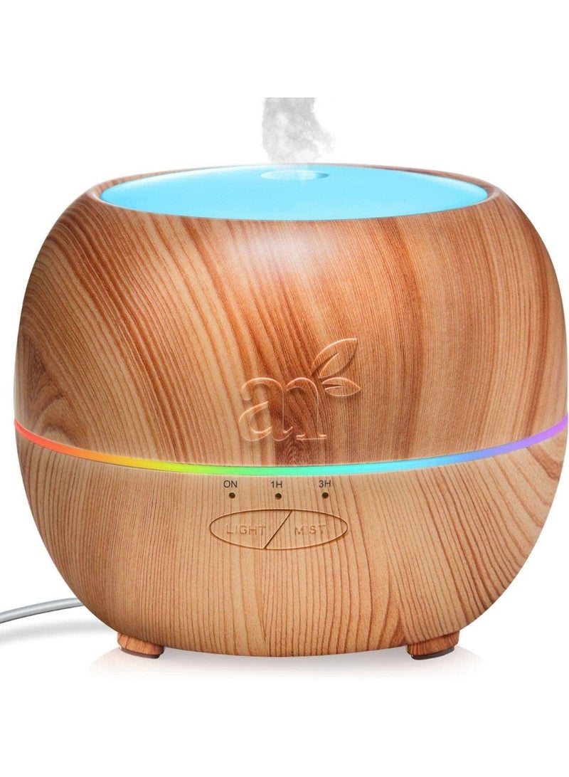 آرت ناتشورالز موزع زيوت عطرية بخاصية اطلاق الروائح العلاجية - (خزان سعة 5.0 اونصة سائلة/150 مل) - مرطب روائح بالموجات فوق الصوتية - وضع رذاذ قابل للتعديل وايقاف تلقائي و7 اضواء LED ملونة - للمنزل - Image 3
