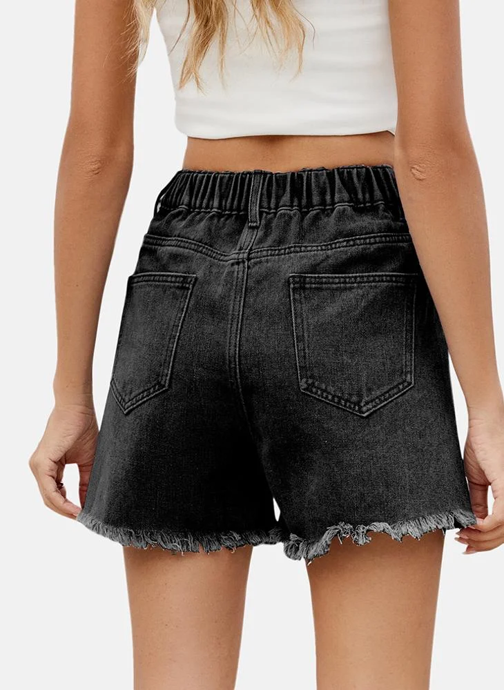 YUNIQEE Grey Mid Rise Plain Regular Fit Shorts