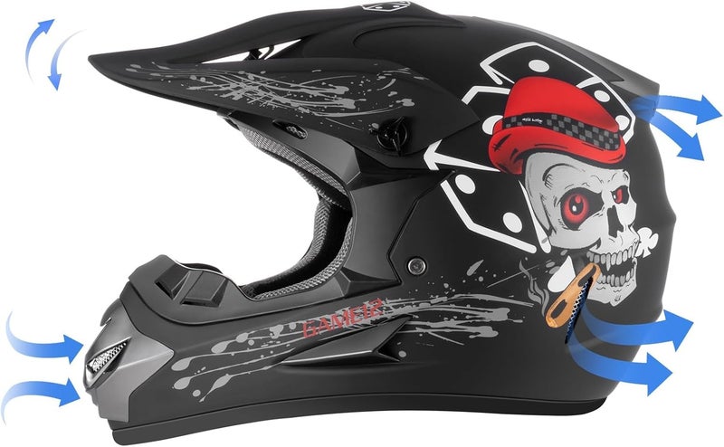 TIANDU Kids Youth Motocross Helmet with Goggles, Gloves, and Face Shield - DOT Approved Off-Road Set - Image 3