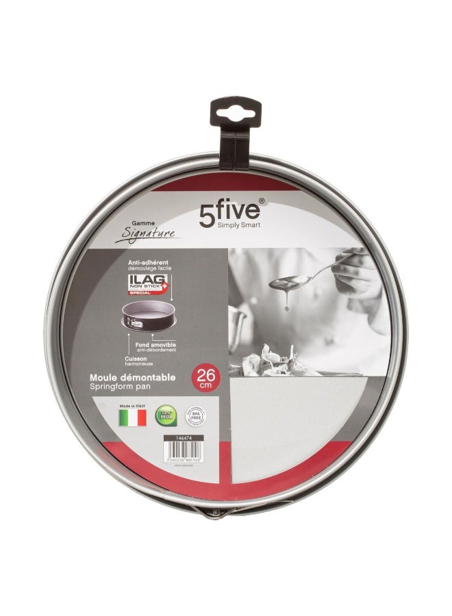 حامل ماكينة تحضير مقلاة سبرينغفورم معدنية دائرية غير لاصقة أسود وفضي 26 سم 146474 - Image 5