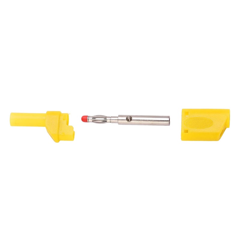 10Pcs 4mm Banana Plug Connector Gold Plated Test Terminal Insulated Safety Housing Yellow - Image 1
